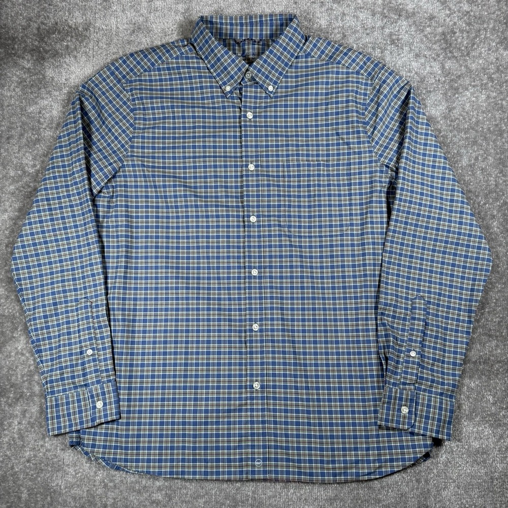 Vineyard Vines Shirt Men's Large Green Plaid OTG Performance On The Go Brrr